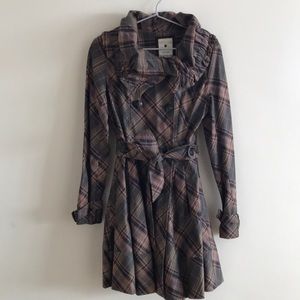 Ruffle dress coat from anthropology